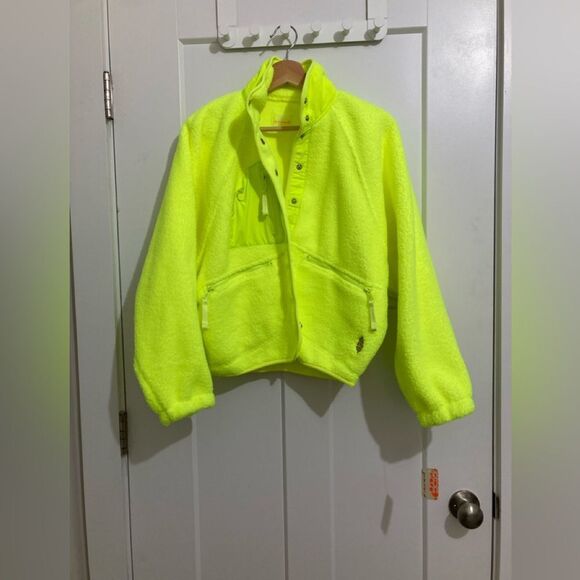 NWT Free People Hit the Slopes Jacket in Highlighter XS - Picture 4 of 11